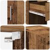 vidaXL Armoire de rangement 2 pcs Bois ancien 30 x 42,5 x 225 cm