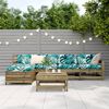 vidaXL Salon de jardin 6 pcs bois de pin impr&eacute;gn&eacute;