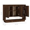 vidaXL Buffet Ch&ecirc;ne fum&eacute; 97x31x75 cm Bois d'ing&eacute;nierie