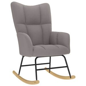 vidaXL Chaise &agrave; bascule Taupe Tissu
