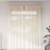 vidaXL Rideaux en voile avec passants 2 pcs cr&egrave;me