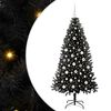 vidaXL Sapin de No&euml;l Noir 180 cm PVC