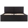 vidaXL Cadre de lit à rangement hydraulique Noir Similicuir 120x200 cm