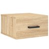 vidaXL Table de chevet murale ch&ecirc;ne sonoma 35x35x20 cm