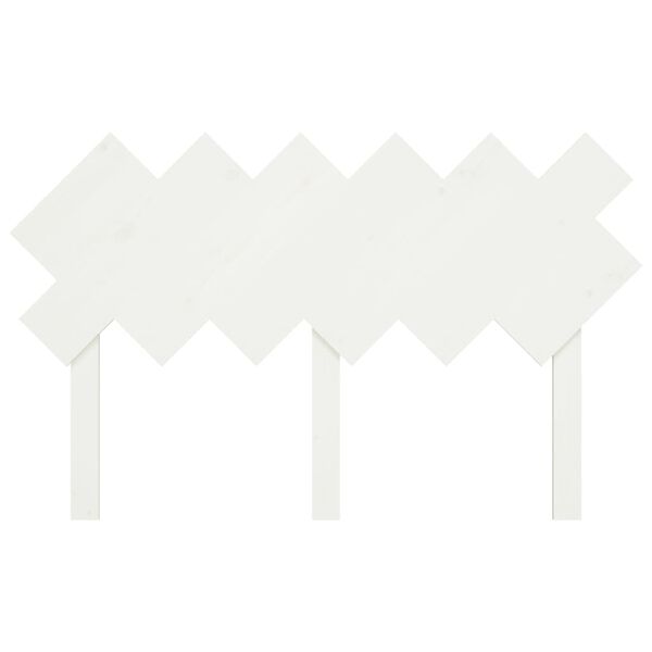 vidaXL T&ecirc;te de lit Blanc 132x3x81 cm Bois massif de pin