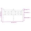 vidaXL T&ecirc;te de lit m&eacute;tal blanc 180 cm