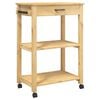 vidaXL Chariot de cuisine MONZA 60x40x88,5 cm cire de miel bois massif de pin