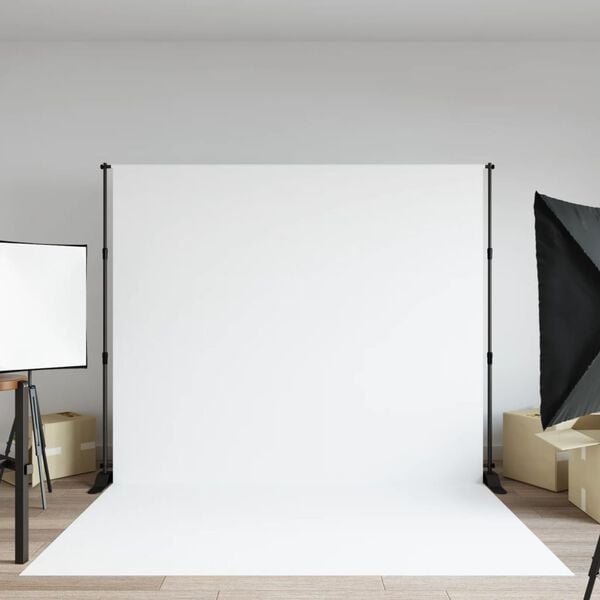 vidaXL Support de toile de fond noir 254x243 cm acier