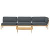 vidaXL Ensemble de Canap&eacute;s Uni 4 pcs Anthracite Bois d'Acacia Massif