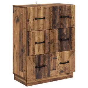 vidaXL Armoire &agrave; tiroirs Bois ancien 66 x 34,5 x 87 cm
