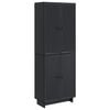 vidaXL Ensemble de Meubles 2 pc Noir Bois d'ing&eacute;nierie