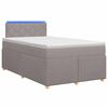 vidaXL Lit boxspring avec matelas Taupe 120 x 200 cm Tissu