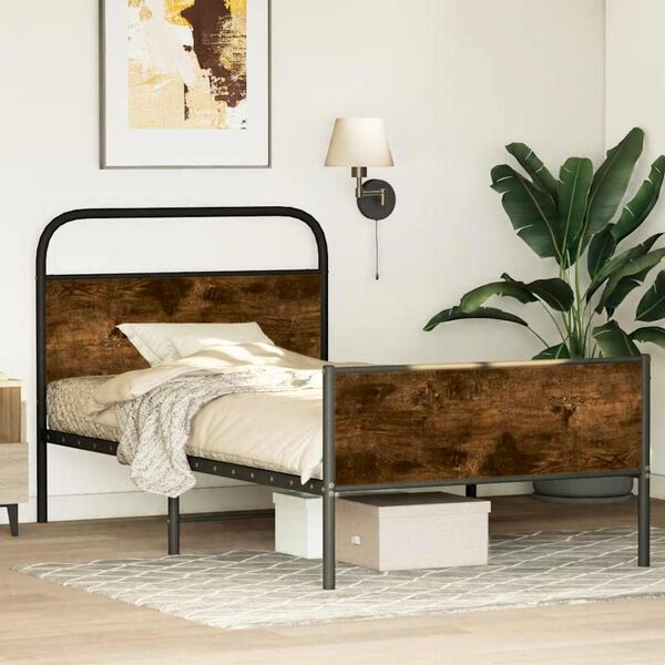 vidaXL Cadre de lit sans matelas 100x190 cm ch&ecirc;ne sonoma