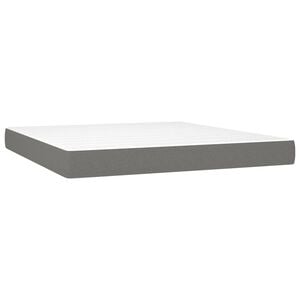 vidaXL Matelas &agrave; ressorts ensach&eacute;s mi-ferme gris fonc&eacute; 180x200x20 cm