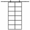 vidaXL Porte coulissante et quincaillerie ESG verre et aluminium