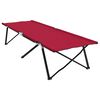 vidaXL Lit de camping pliant 2 pcs Rouge 206 x 76 x 74 cm