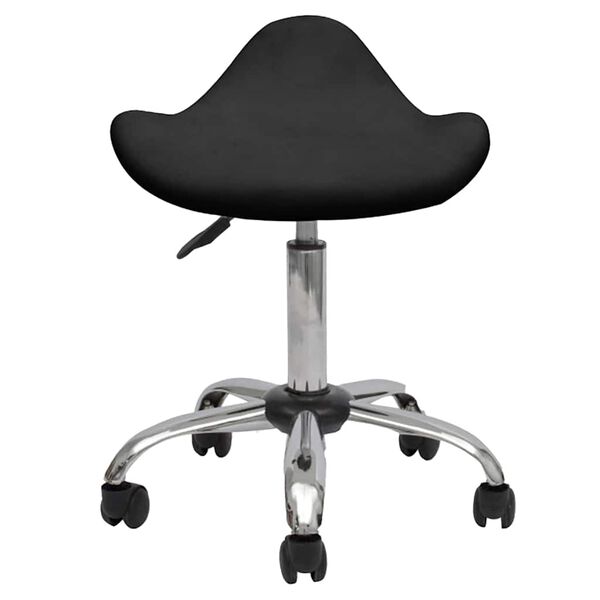 vidaXL Tabouret de Spa de Salon Noir 50 x 50 x (58,5-74,5) cm