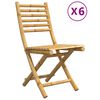 vidaXL Chaises pliantes 6 pi&egrave;ces 43x54x88 cm en bambou