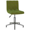 vidaXL Chaises pivotantes &agrave; manger lot de 4 vert clair velours