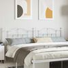 vidaXL T&ecirc;te de lit m&eacute;tal blanc 200 cm