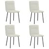 vidaXL Chaises &agrave; manger lot de 4 Cr&egrave;me Velours