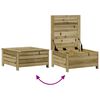 vidaXL Salon de jardin 8 pcs avec coussins bois de pin impr&eacute;gn&eacute;