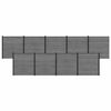 vidaXL Ensemble de Cl&ocirc;ture 1564 x 186 cm WPC et Aluminium Gris