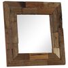 vidaXL Miroir Bois de r&eacute;cup&eacute;ration massif 50 x 50 cm