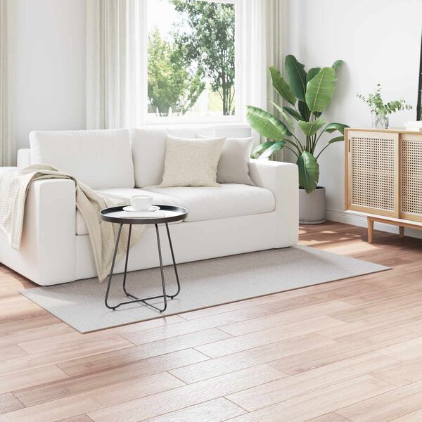 vidaXL Tapis de surface LUGO Cr&egrave;me et gris 200 x 80 cm Polyester