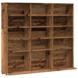 vidaXL Armoire &agrave; CD vieux bois 100x23x89,5 cm bois d'ing&eacute;nierie