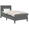 vidaXL Cadre de lit avec matelas Gris fonc&eacute; 100 x 200 cm Velours