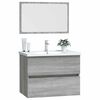 vidaXL Ensemble de meubles de salle de bain 2 pcs Sonoma gris