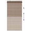 vidaXL Store enrouleur avec des rideaux Marron 120 x 220 cm Bambou