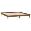 vidaXL Cadre de lit &agrave; LED sans matelas 120x200 cm bois massif