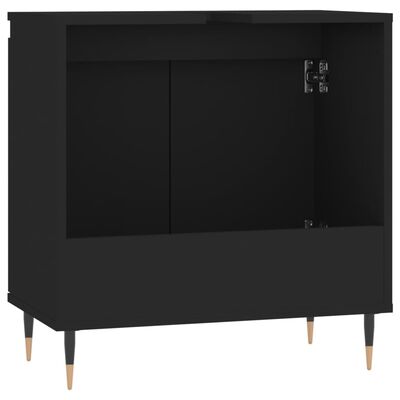 vidaXL Armoire de salle de bain noir 58x33x60 cm bois d'ingénierie