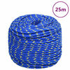 vidaXL Corde de bateau Bleu 10 mm 25 m Polypropyl&egrave;ne