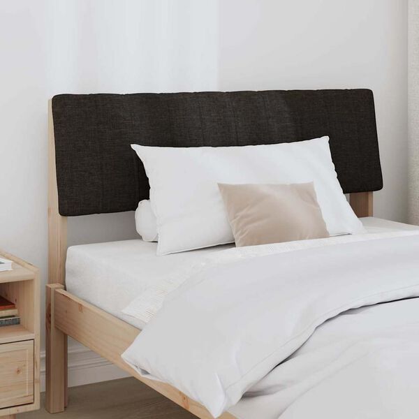 vidaXL T&ecirc;te de lit capitonn&eacute;e Noir 100 cm Pin massif