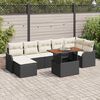 vidaXL Ensemble de canapé de jardin 8 pcs Noir Poly rotin