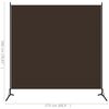 vidaXL Cloison de séparation marron 175x180 cm tissu