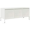 vidaXL Meuble TV blanc 101,5x39x43,5 cm acier lamin&eacute; &agrave; froid