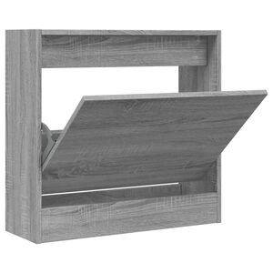 vidaXL Armoire &agrave; chaussures sonoma gris 60x21x57 cm bois d'ing&eacute;nierie