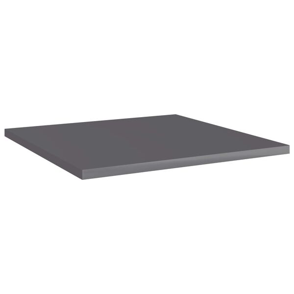 vidaXL Panneaux de biblioth&egrave;que 8 pcs gris brillant bois d&rsquo;ing&eacute;nierie