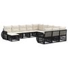 vidaXL Ensemble de canap&eacute; de jardin 12 pc Noir polyrotin