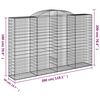 vidaXL Paniers &agrave; gabions arqu&eacute;s 30 pcs 300x50x180/200 cm fer galvanis&eacute;