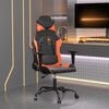 vidaXL Chaise de jeu de massage Noir et orange Similicuir