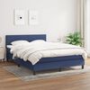 vidaXL Sommier &agrave; lattes de lit avec matelas Bleu 140x200 cm Tissu