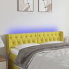 vidaXL T&ecirc;te de lit &agrave; LED Vert 147x16x78/88 cm Tissu