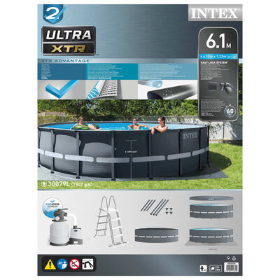Intex Ensemble de piscine ronde Ultra XTR Frame 610x122 cm