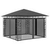 vidaXL Belv&eacute;d&egrave;re avec moustiquaire 3x3x2,73 m Anthracite 180 g/m&sup2;