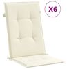 vidaXL Chaises de jardin inclinables et coussins lot de 6 bois teck